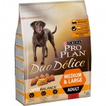 Купить Purina Pro Plan DUO DÉLICE OPTIBALANCE для собак крупных и средних пород c говядиной и рисом, 2,5 кг Pro Plan Duo Delice в Калиниграде с доставкой (фото)