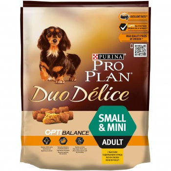Purina Pro Plan DUO DELICE OPTIBALANCE для собак мелких и карликовых пород с курицей и рисом, 700 гр