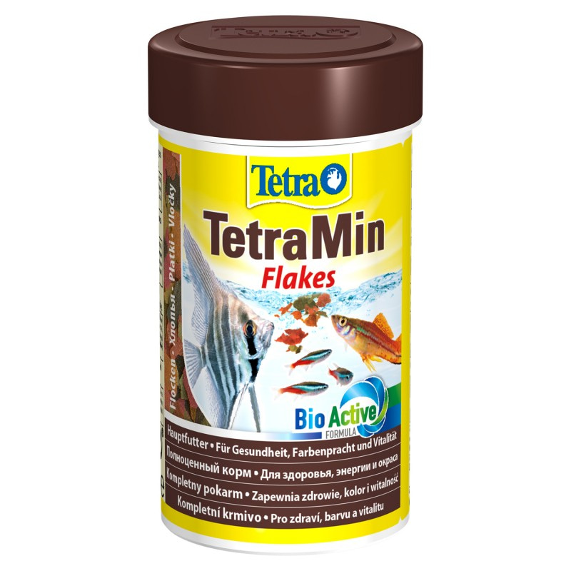 Tetra Min корм для всех видов рыб в виде хлопьев 100 мл