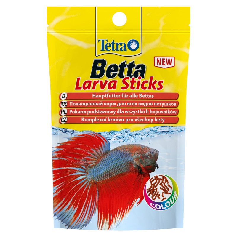 Tetra Betta LarvaSticks мотыль для петушков и других лабиринтовых рыб 5 г