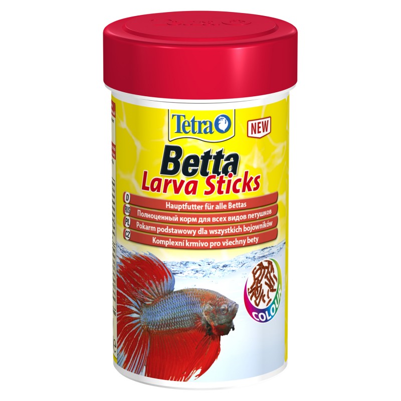 Tetra Betta LarvaSticks мотыль для петушков и других лабиринтовых рыб 100 мл