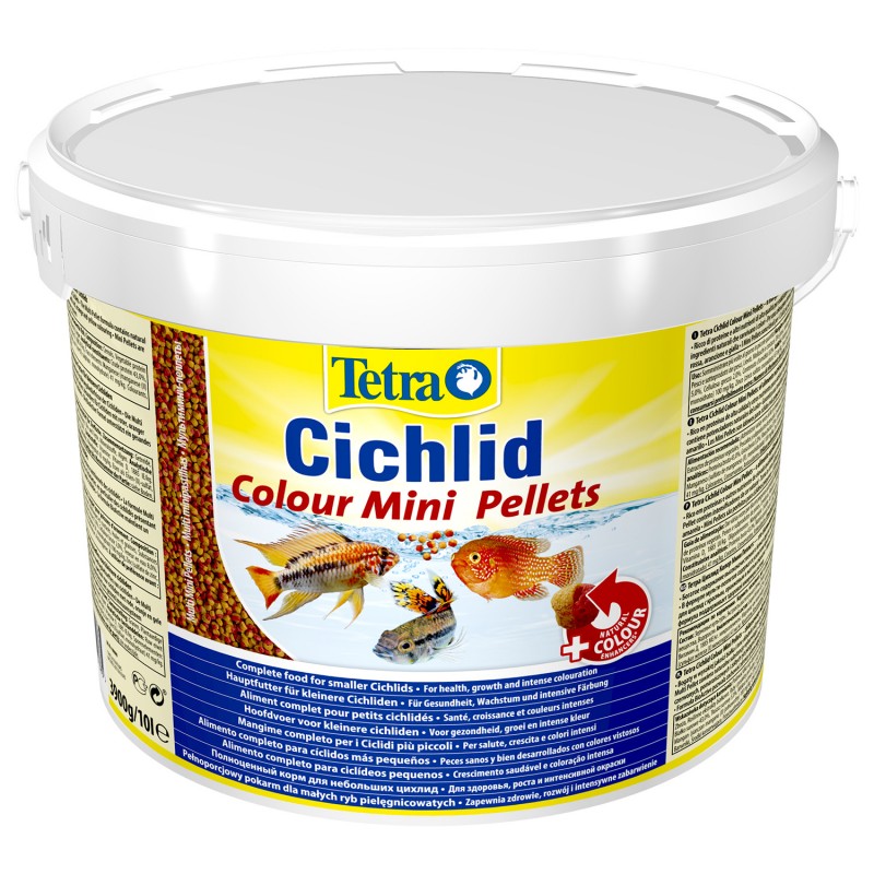 TetraCichlid Colour Mini корм для всех видов цихлид для улучшения окраса 10 л (ведро)