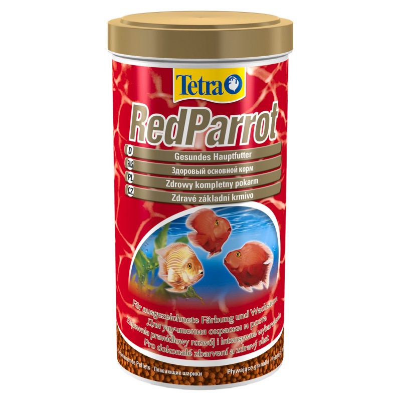 Корм Tetra Red Parrot для рыб вида красный попугай в шариках 1 л