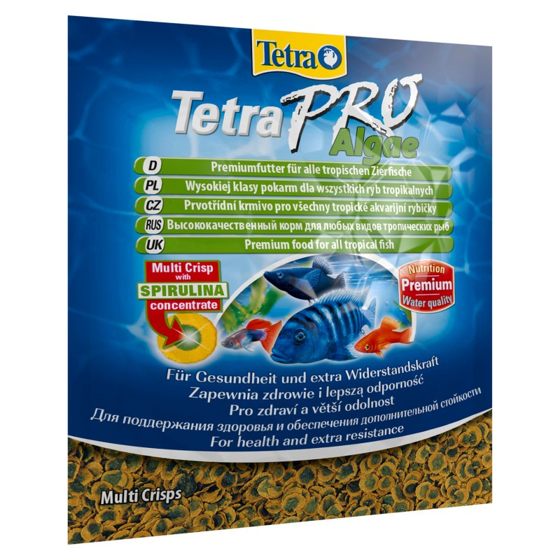 TetraPro Algae Crisps раст.корм для всех видов рыб в чипсах 12 г