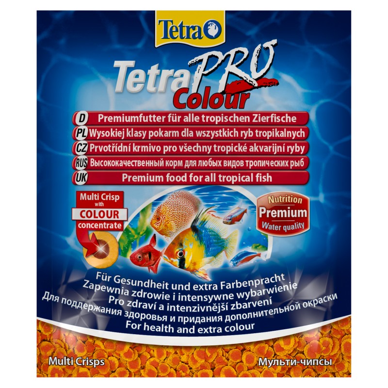 Tetra Pro Color Crisps корм-чипсы для улучшения окраса всех декоративных рыб 12 г