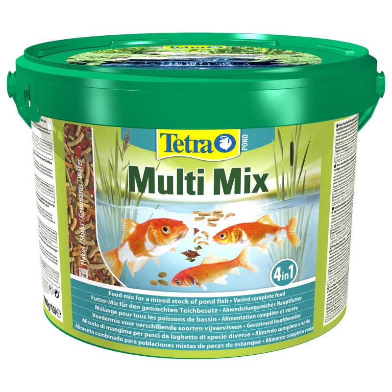 Tetra Pond MultiMix корм для пруд.рыб (гранулы, хлопья, таблетки, гаммарус) 10 л