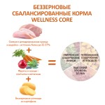 Беззерновой корм со сниженным содержанием жира Wellness CORE Adult LOW FAT Small Breed Grain free Turkey из индейки с курицей для взрослых собак мелких пород 5 кг