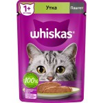Купить WHISKAS консервы для взрослых кошек, паштет с уткой, 75 г Whiskas в Калиниграде с доставкой (фото 1)