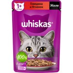 Купить WHISKAS консервы для кошек, желе с говядиной и ягненком, 75г Whiskas в Калиниграде с доставкой (фото 1)