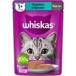 Купить WHISKAS консервы для кошек, паштет с индейкой и кроликом, 75г Whiskas в Калиниграде с доставкой (фото 1)