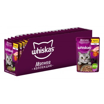 Whiskas консервы для кошек Мясная коллекция курица 75г