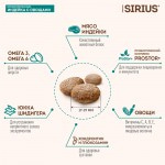 Купить Сухой корм премиум класса SIRIUS для взрослых собак крупных пород индейка с овощами, 2 кг Sirius в Калиниграде с доставкой (фото 8)