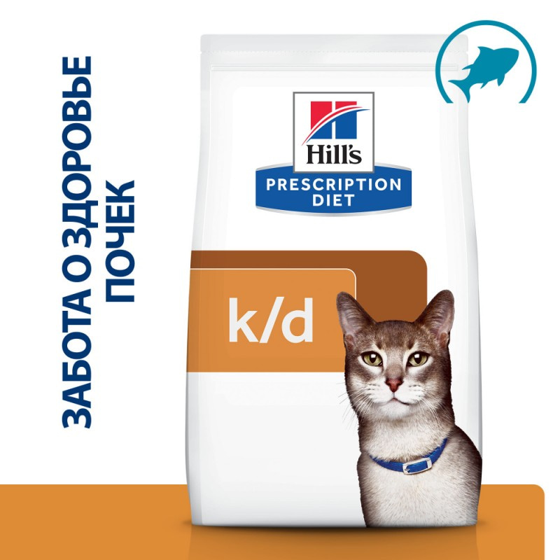Hill's Prescription Diet k/d Kidney Care диетический корм для кошек при профилактике заболеваний почек, с тунцом 1,5 кг