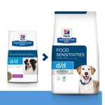 Hill's Prescription Diet d/d Food Sensitivities диетический корм для собак при аллергии, заболеваниях кожи и неблагоприятной реакции на пищу, с уткой и рисом 1,5 кг