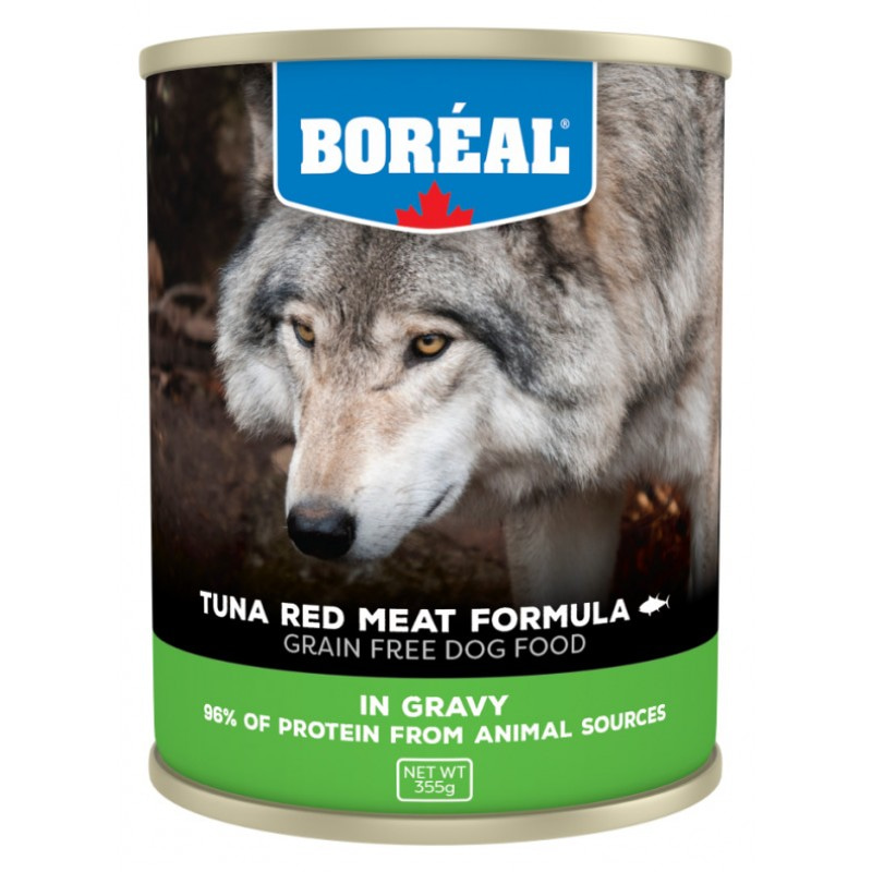 Беззерновой влажный корм для собак BOREAL Красное мясо тунца в соусе 355 гр