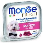 Паштет  для собак Monge Dog Fresh PATE e BOCCONCINI con MANZO из мяса говядины 100 гр