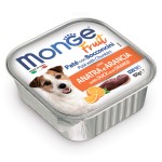 Влажный корм для собак Monge Dog Fruit PATE & CHUNKIES with Duck & Orange Паштет из утки с апельсином 100 гр