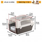 Купить Ferplast ATLAS 10 OPEN переноска для кошек и мелких собак с откидной крышей, до 5 кг, 48 x 32,5 x 29 см Ferplast в Калиниграде с доставкой (фото 2)