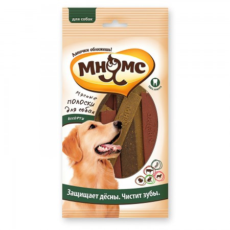 Мясные полоски Мнямс лакомство для собак