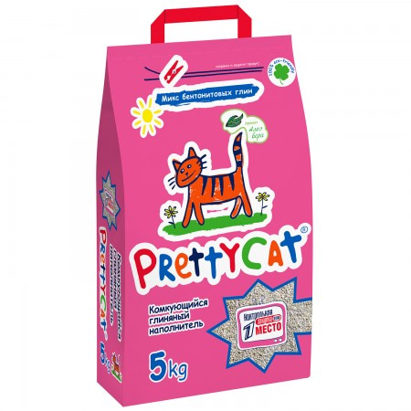 PrettyCat наполнитель комкующийся для кошачьих туалетов Euro Mix 5 кг с ароматом алоэ