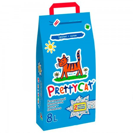 PrettyCat наполнитель впитывающий для кошачьих туалетов "Naturel" 4 кг (8 л)