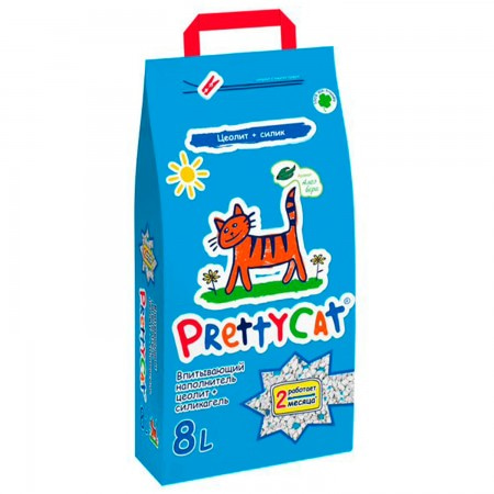 PrettyCat наполнитель впитывающий для кошачьих туалетов "Naturel" с алоэ 4 кг (8 л)