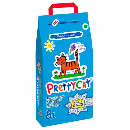 PrettyCat наполнитель впитывающий для кошачьих туалетов "Naturel" с лавандой 4 кг (8 л)
