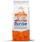 Сухой монобелковый корм Monge (Монж) Dog Speciality Line Puppy & Junior All Breeds из утки с рисом и картофелем для щенков всех пород 12 кг