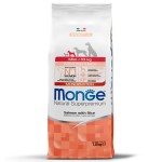 Сухой монобелковый корм Monge (Монж) Dog Speciality Line Puppy & Junior Mini из лосося и риса для щенков мелких пород 7,5 кг