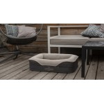 Ортопедическая лежанка для собак и котов Coco de Boho Pets «Kenya COMFORT Pearl Black Small» 50*72*20 см