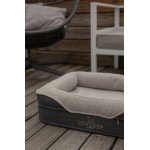 Ортопедическая лежанка для собак и котов Coco de Boho Pets «Kenya COMFORT Pearl Black Small» 50*72*20 см