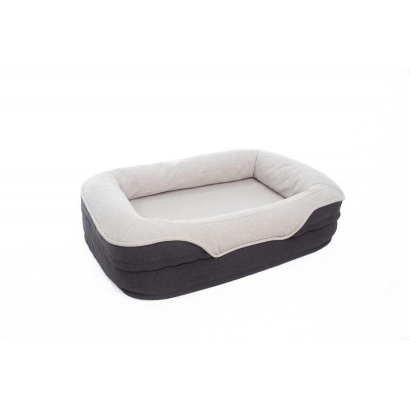 Ортопедическая лежанка для собак и котов Coco de Boho Pets «Kenya COMFORT Pearl Black Small» 50*72*20 см