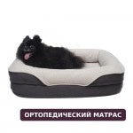 Ортопедическая лежанка для собак и котов Coco de Boho Pets «Kenya COMFORT Pearl Black Small» 50*72*20 см