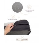 Ортопедическая лежанка для собак и котов Coco de Boho Pets «Kenya COMFORT Pearl Black Small» 50*72*20 см
