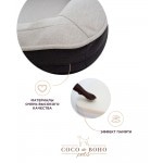 Ортопедическая лежанка для собак и котов Coco de Boho Pets «Kenya COMFORT Pearl Black Small» 50*72*20 см