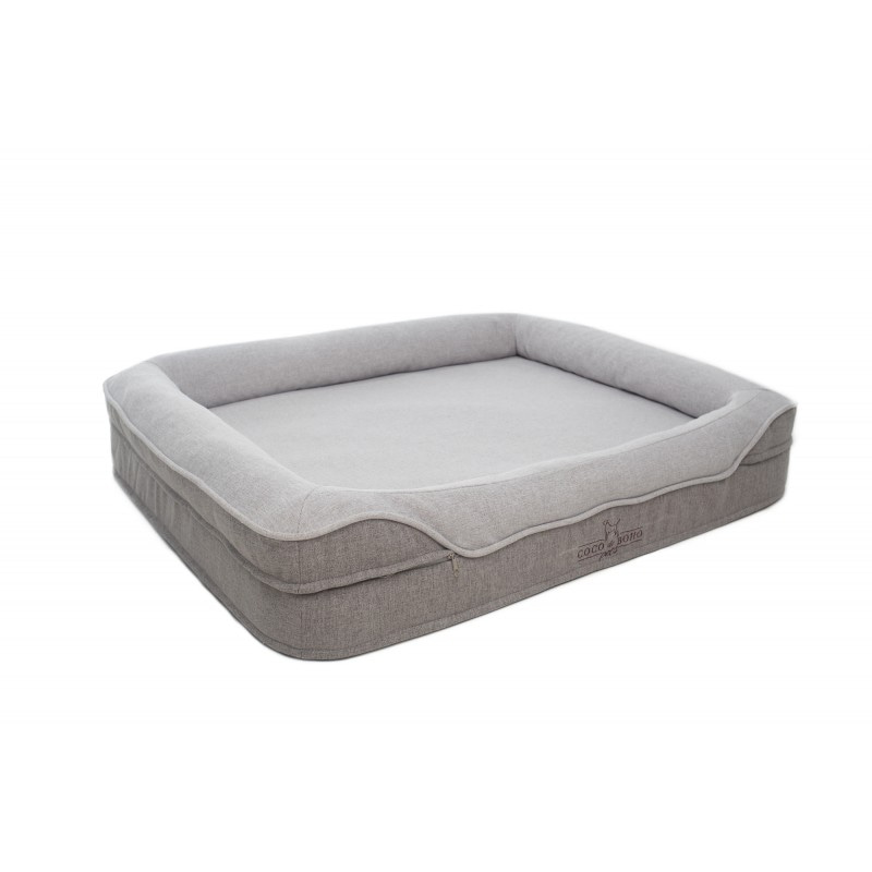 Ортопедическая лежанка для собак и котов Coco de Boho Pets «Kenya COMFORT Сement ASH Large» 82*102*20 см