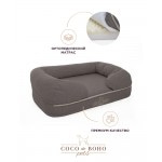 Ортопедическая лежанка для собак и котов Coco de Boho Pets «Relax Kenya Anthracite Large» 82*102*20 см