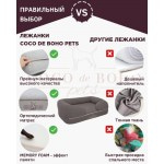 Ортопедическая лежанка для собак и котов Coco de Boho Pets «Relax Kenya Anthracite Large» 82*102*20 см