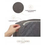 Ортопедическая лежанка для собак и котов Coco de Boho Pets «Relax Kenya Anthracite Large» 82*102*20 см