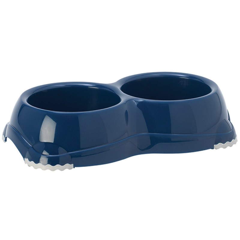 Купить Двойная миска нескользящая Moderna Double Smarty Bowl №1 для собак и кошек, черничная, 2×330 мл Moderna в Калиниграде с доставкой (фото)
