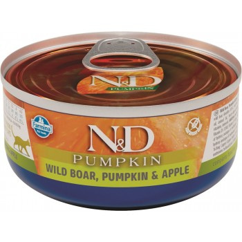 Farmina N&D Pumpkin консервы для кошек Кабан, тыква и яблоко 80 г