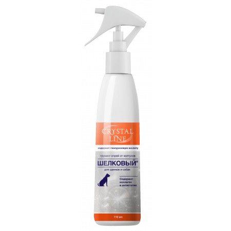 Груминг-спрей Апиценна Crystal Line для щенков и собак, шелковый, от колтунов, 110 мл
