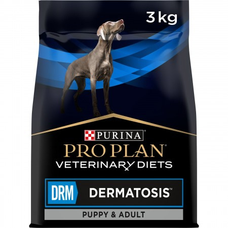 PRO PLAN Veterinary Diets DRM Dermatosis для щенков и взрослых собак при дерматозах и выпадении шерсти, 3 кг