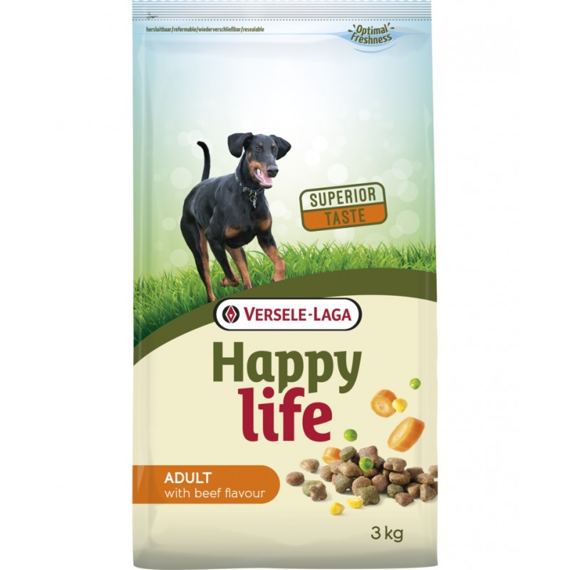 Купить Versele-Laga Happy life для взрослых собак со вкусом говядины 3 кг Happy Life в Калиниграде с доставкой (фото)