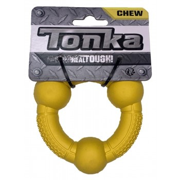 Игрушка для собак мелких и средних пород Tonka Кольцо рифленое размер 10,2 см (цвет жёлтый)
