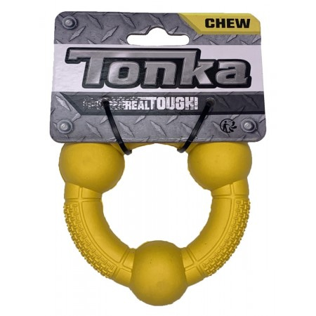Игрушка для собак мелких и средних пород Tonka Кольцо рифленое размер 10,2 см (цвет жёлтый)