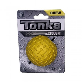 Игрушка для собак Tonka Мяч рифленый диаметр 6,4 см для мелких и средних пород (цвет жёлтый)