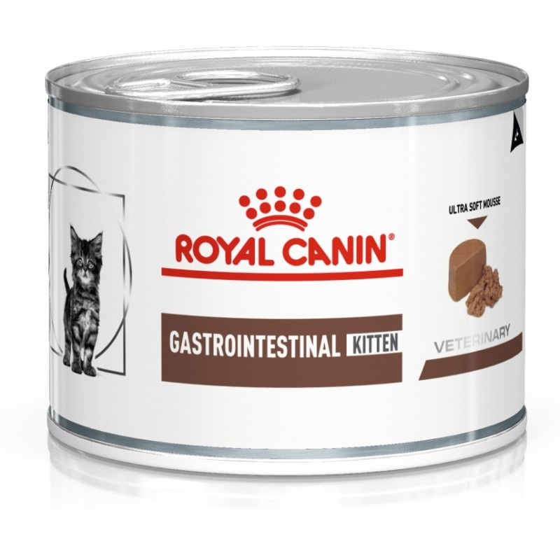 Влажный корм Royal Canin Gastrointestinal Kitten Mousse для беременных и кормящих кошек и котят, мусс, 195 г