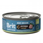 Купить Консервы Brit Premium by Nature с курицей и цукини для взрослых собак мелких пород, 100 гр Brit в Калиниграде с доставкой (фото)