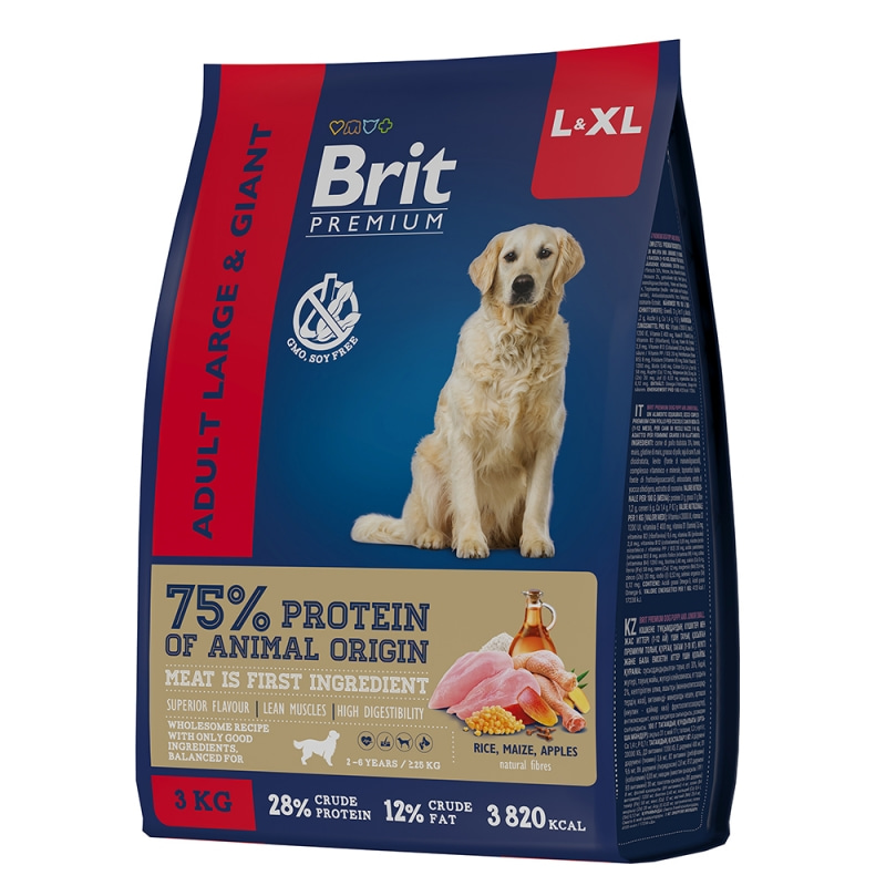 Купить Brit Premium Dog Adult Large and Giant с курицей для собак крупных и гигантских пород 3 кг Brit в Калиниграде с доставкой (фото)